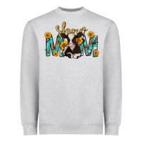 Heather Grey show mom with cow mothers day Heavyweight Sweatshirt - texasbilliewilder