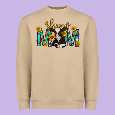 Show Mom With Cow Mothers Day Heavyweight Sweatshirt Designed By Texasbilliewilder