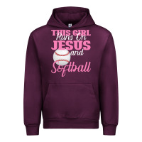 Mauve Wine This Girl Jesus And Softball Urban Hoodie - Bettercallsaul