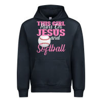 Navy This Girl Jesus And Softball Urban Hoodie - Bettercallsaul