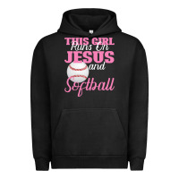 Pigment Black This Girl Jesus And Softball Urban Hoodie - Bettercallsaul
