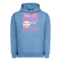 Pigment Pebble Blue This Girl Jesus And Softball Urban Hoodie - Bettercallsaul