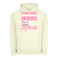 Pigment Pistachio This Girl Jesus And Softball Urban Hoodie - Bettercallsaul