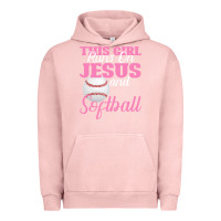 Pigment Salmon This Girl Jesus And Softball Urban Hoodie - Bettercallsaul