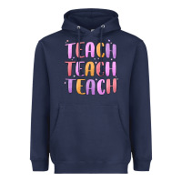 Navy teach teach varsity Heavyweight Hoodie - MaliasSmallBusiness
