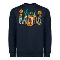 Navy show mom with horse mothers day Heavyweight Sweatshirt - texasbilliewilder