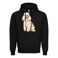 Black standart poodle Zipper Hoodie - Artiststas