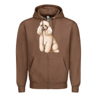 Chestnut standart poodle Zipper Hoodie - Artiststas