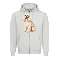 Dove Grey standart poodle Zipper Hoodie - Artiststas