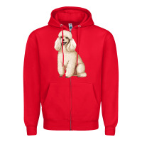 Red standart poodle Zipper Hoodie - Artiststas