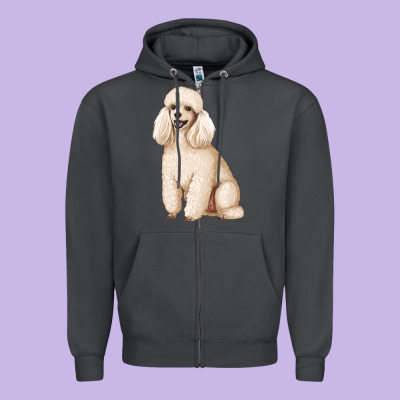 Standart Poodle Zipper Hoodie Designed By Artiststas
