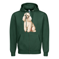 Sports Green standart poodle Zipper Hoodie - Artiststas