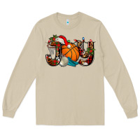 Mushroom joy with basketball and santa's hat Long Sleeve Tee - AdoDesignShop