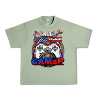 Oil Green All American gamer 4th of july Urban Heavy Tee - CowGirlArtShop