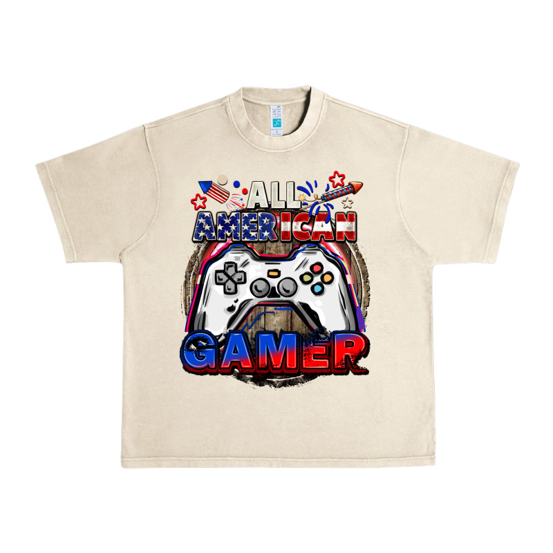All American Gamer 4th Of July Urban Heavy Tee by CowGirlArtShop | Teevron