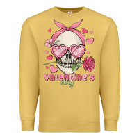 Antique Gold valentine's day skull Premium Sweatshirt - MaliasSmallBusiness