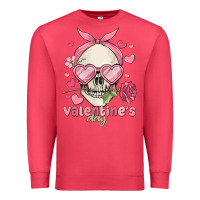 Cardinal valentine's day skull Premium Sweatshirt - MaliasSmallBusiness