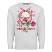 Dove Grey valentine's day skull Premium Sweatshirt - MaliasSmallBusiness