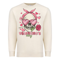 Sandshell valentine's day skull Premium Sweatshirt - MaliasSmallBusiness