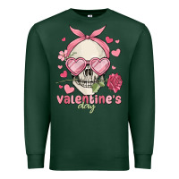 Sports Green valentine's day skull Premium Sweatshirt - MaliasSmallBusiness