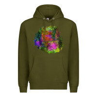 Army Green halloween spider web for patches Premium Hoodie - BundleAndBundleShop