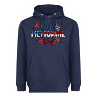 Navy happy memorial day Heavyweight Hoodie - MaliasSmallBusiness