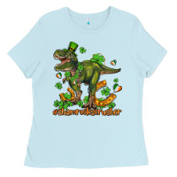 Shamrockscrusher T Rex And Horseshoe Ladies Tee | Teevron