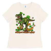 Bone shamrockscrusher t rex and horseshoe Ladies Tee - AdoDesignShop