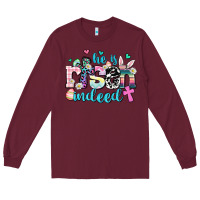 Burgundy he is risen indeed Long Sleeve Tee - AdoDesignShop