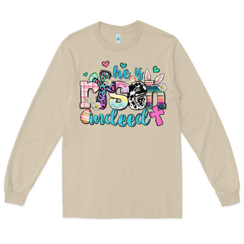 He Is Risen Indeed Long Sleeve Tee by AdoDesignShop | Teevron