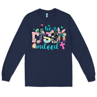 Navy he is risen indeed Long Sleeve Tee - AdoDesignShop