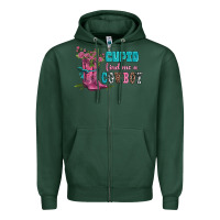 Sports Green velantines day cupid find me a cowboy Zipper Hoodie - AdoDesignShop