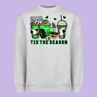 Tis' The Season Soccer Coffee Cups Heavyweight Sweatshirt Designed By Zillion Design Studio