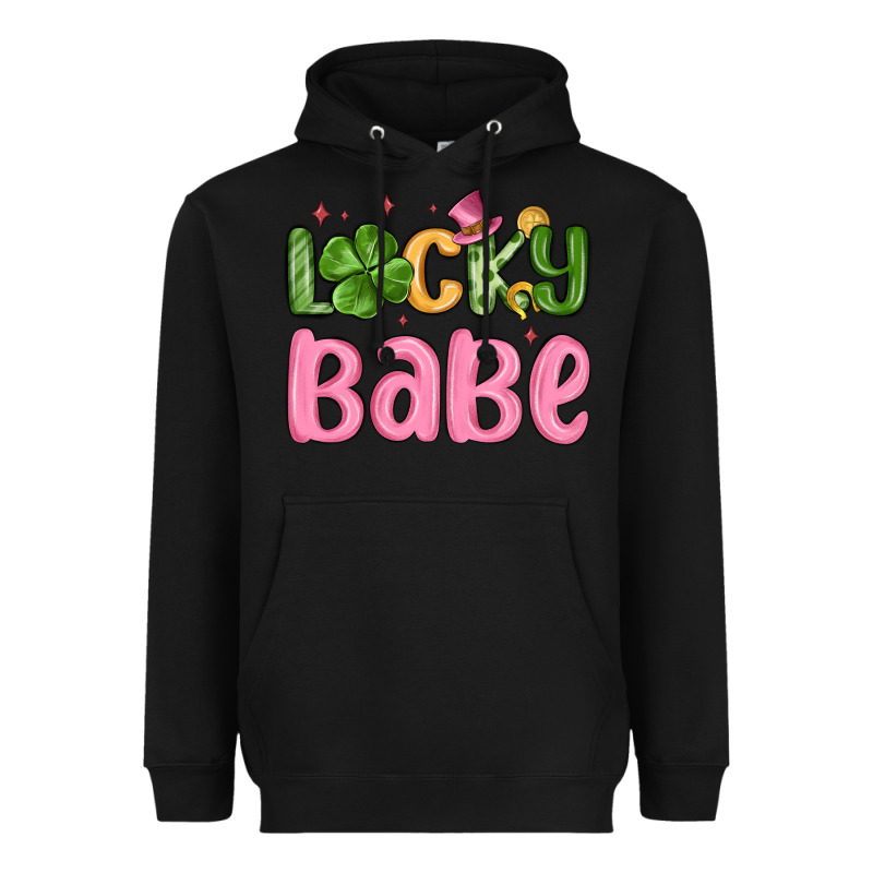 Lucky Babe St Patrick S Day Heavyweight Hoodie by MaliasSmallBusiness | Teevron