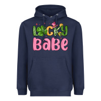 Navy lucky babe st patrick s day Heavyweight Hoodie - MaliasSmallBusiness