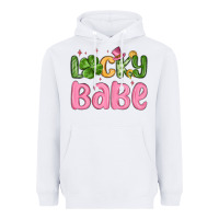 White lucky babe st patrick s day Heavyweight Hoodie - MaliasSmallBusiness