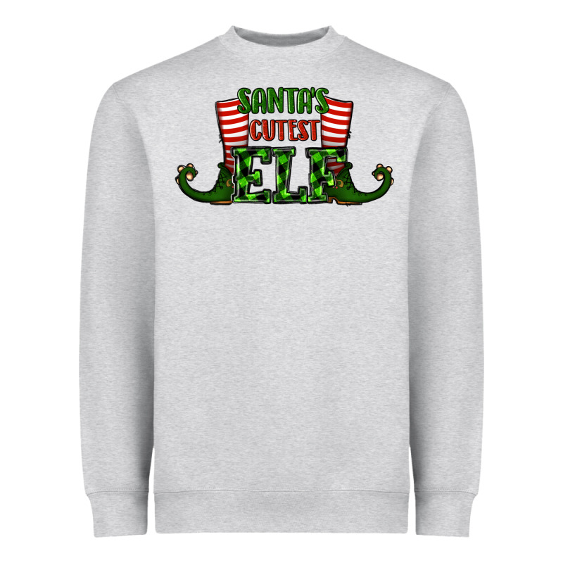 Santa's Cutest Elf Christmas Heavyweight Sweatshirt by RanaPortraitStore | Teevron