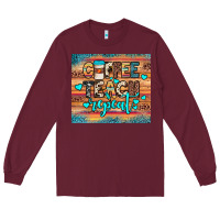 Burgundy coffee teach repeat Long Sleeve Tee - JahusDesignShop