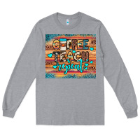 Heather Grey coffee teach repeat Long Sleeve Tee - JahusDesignShop