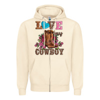 Sandshell valentines day love my cowboy Zipper Hoodie - AdoDesignShop