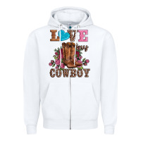 White valentines day love my cowboy Zipper Hoodie - AdoDesignShop