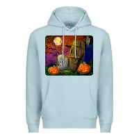 Blue Mist headstone and coffin mousepad Premium Hoodie - BundleAndBundleShop