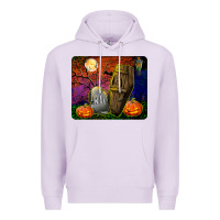 Lilac headstone and coffin mousepad Premium Hoodie - BundleAndBundleShop