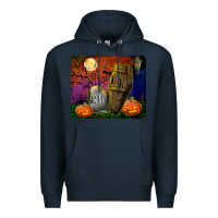 Navy headstone and coffin mousepad Premium Hoodie - BundleAndBundleShop