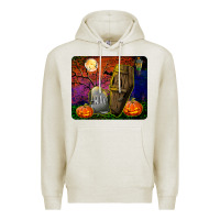 Oatmeal Heather headstone and coffin mousepad Premium Hoodie - BundleAndBundleShop