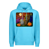 Ocean Blue headstone and coffin mousepad Premium Hoodie - BundleAndBundleShop