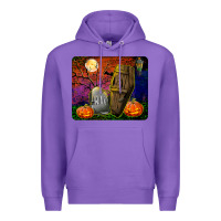 Purple headstone and coffin mousepad Premium Hoodie - BundleAndBundleShop