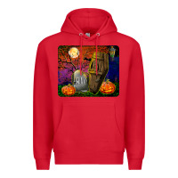 Red headstone and coffin mousepad Premium Hoodie - BundleAndBundleShop