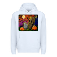 White headstone and coffin mousepad Premium Hoodie - BundleAndBundleShop