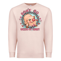Pale Pink dont go bacon my heart Premium Sweatshirt - MaliasSmallBusiness